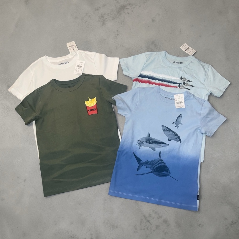 BUNDLE (4) Crewcuts boys tees